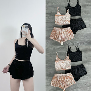 HIPU.VNXK - Set bộ áo dây, quần short mặc nhà F21 dư xịn.