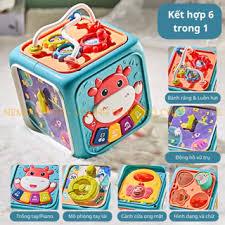 Hộp âm nhạc đa năng cho bé giáo dục phát triển sớm, quà tặng thôi nôi bé trai bé gái từ 0-12 tháng giáo dục phát triển