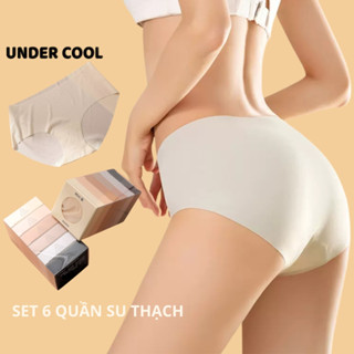 Combo 6 Quần Lót Nữ Su Thạch UNDERCOOL Thiết Kế Co Giãn Cao Cấp Tàng Hình - Phù Hợp Mọi Vóc Dáng - Siêu Mỏng Gân CBQL01