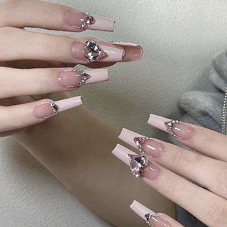 Nailbox, móng tay giả dài đính đá, Nail thiết kế dài nhọn, Nail xinh dự tiệc, Nail cô dâu Z63