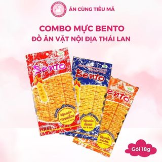 Combo 6 Gói Mực Bento Thái Lan Siêu Cay Đủ Vị Hàng Loại 1 Snack Ăn Vặt 18g