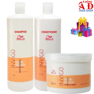 Bộ Dầu Gội Xả Hấp Ủ WELLA Invigo Nutri Enrich Dưỡng Ẩm Suôn Mượt Tóc Khô Hư Tổn Đức