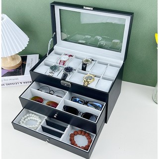 hộp đựng đồng hồ, kính mắt và trang sức