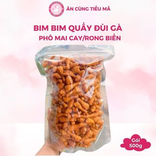 Snack Bim Bim Quẩy Đùi Gà Phô Mai Cay Rong Biển Giòn Rụm Ăn Vặt Ăn Nhẹ 500g