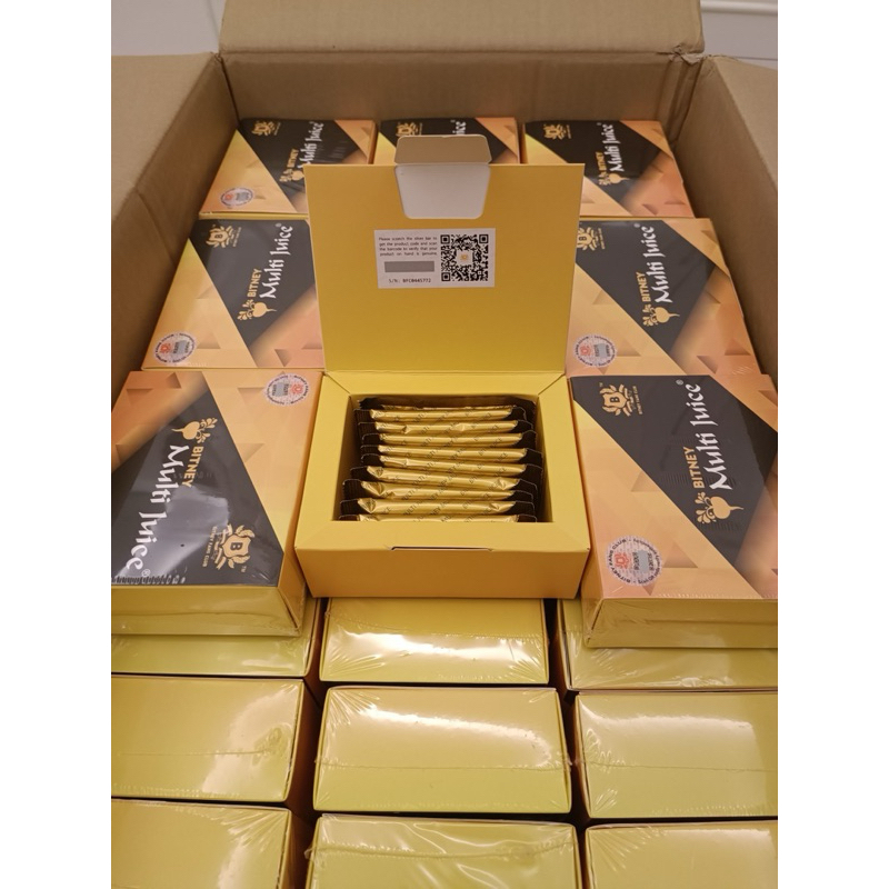 [ Combo 5 hộp ] Vị Củ multi Juice Bitney Malaysia 1 hộp = 10 gói.