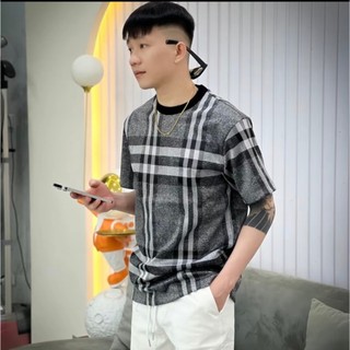 Áo thun nam BB.RÌ tay ngắn cổ tron sọc kẻ form chuẩn chất vải Umì dày dặn thoáng mát mẫu mới nhất Hót Trend