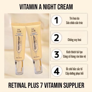 (Mua dưỡng )Kem đêm Retinal kr.lab VIitamin A Night Cream cấp ẩm,sáng da 40ml chống nhăn ngăn lão hoá_retinal 1.0