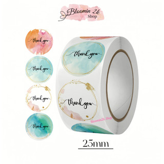  Cuộn 500 Sticker Nhãn Dán Thank You Phong Cách Nghệ Thuật Bloomin2k Trang Trí Cực Xinh