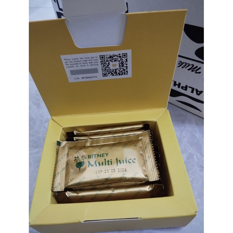 [ Combo 5 hộp ] Vị Củ multi Juice Bitney Malaysia 1 hộp = 10 gói.
