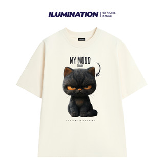 Áo Thun Local Brand Ilumination Unisex Premium Angry cat Mood day colection