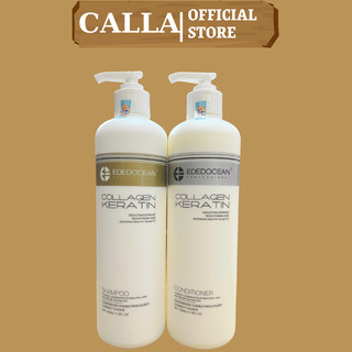 Dầu Gội Xả Keratin EDEDOCEAN 500ml * 2 Kiềm Dầu Phục Hồi Tái Tạo Cấu Trúc Tóc Siêu Mềm Mượt