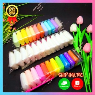Đất Sét Giấy Super Clay 12 Màu, Nguyên liệu làm Slime, Đất Set Giấy Làm Slime Bơ