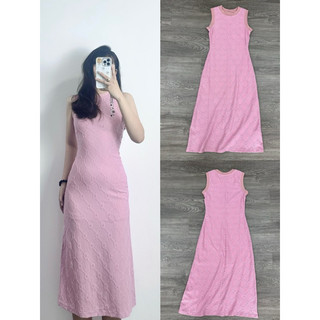 HIPU.VNXK - Đầm midi thun Zara sách chất thun ren đục lỗ.
