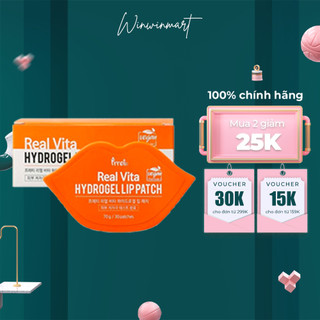 Mặt nạ môi giảm thâm và dưỡng môi mềm mọng Prreti: Real Vita Hydrogel Lip Patch 30 miếng