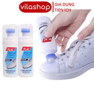 2 Chai Cọ Tẩy Trắng Giày Dép Plac, Dung Dịch Làm Sạch Vết Ố Bẩn Giày Dép, Túi Xách Hiệu Quả