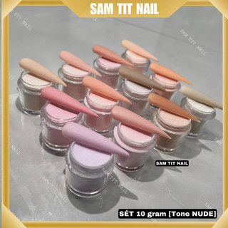 Sét 12 màu bột đắp móng Mỹ 5in1 dẻo dễ vuốt [nặn hoa, bột nhúng, ombre, đắp, mable] (sét 5g-10g)