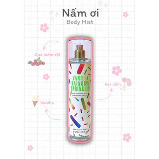  Xịt thơm toàn thân - 𝐕𝐀𝐍𝐈𝐋𝐋𝐀 𝐑𝐀𝐈𝐍𝐁𝐎𝐖 𝐒𝐏𝐑𝐈𝐍𝐊𝐋𝐄𝐒 - BATH & BODY WORKS