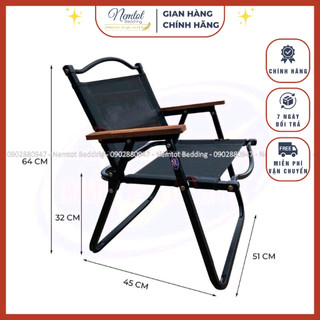 🔴hàng chính hãng🔴 ghế xếp camping tựa lưng phối tay gỗ tự nhiên, ghế xếp gọn du lịch ngồi cà phê, cắm trại_ ship hỏa tốc