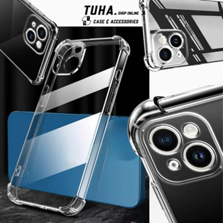 Ốp lưng nhựa dẻo có 4 cạnh chống sốc trong suốt dành cho iphone