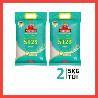 Combo 2 túi(5kg) GẠO THƠM DẺO - ĐẶC BIỆT ST25 PLUS NEPTUNE
