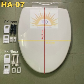 Nắp bồn cầu đóng êm - Nắp bàn cầu rơi êm HA07 siêu bền - Phụ kiện Inox
