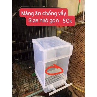 Hộp đựng thức ăn tự động chống vảy cho chim vẹt bằng acrylic tiện lợi