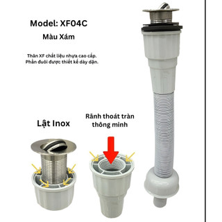 Xi phông 04C, xi phông lavabo, chậu rửa mặt