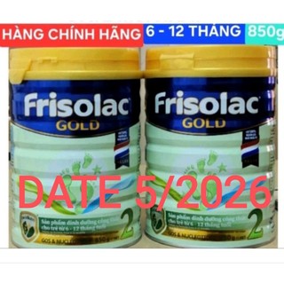 2 lon sữa bột frisolac gold 2 850g date mới