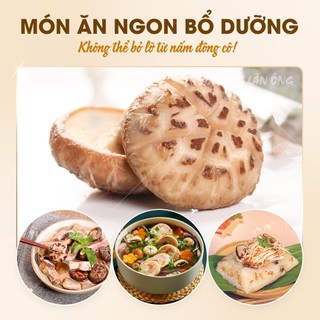 Nấm đông cô khô Nhật Bản 1kg, tai nấm to, trắng, thơm ngon, dùng hầm canh, pha trà - Lãn Ông