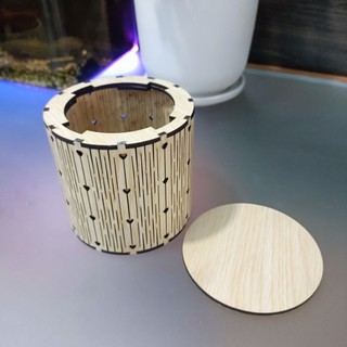(Zentadv) Hộp Quà Gỗ Hình Tròn
