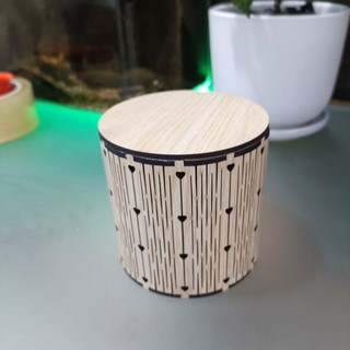 (Zentadv) Hộp Quà Gỗ Hình Tròn