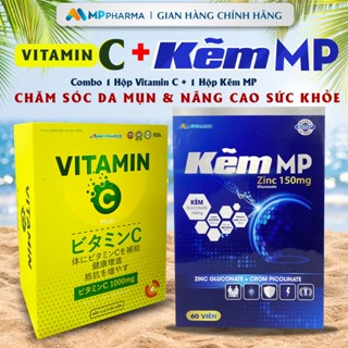 COMBO Viên uống Kẽm MP Zinc & Vitamin C  60 viên hỗ trợ da mụn,viên kẽm [ CHÍNH HÃNG]  Kẽm MP