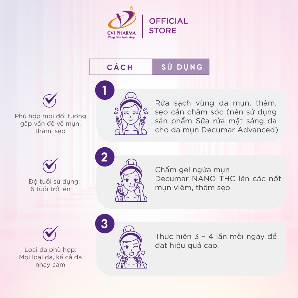 Gel chấm mụn, mờ thâm sẹo Decumar Nano THC tinh chất nghệ trong suốt, giảm viêm, sáng da 20gr - THC03 | BigBuy360 - bigbuy360.vn
