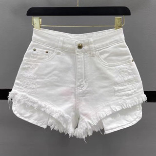 (Có Bigsize) Quần short rách túi lòi, Quần Short Jeans Kaki Trắng Đen Nữ Lưng Cao Chất Vãi Dày Dặn