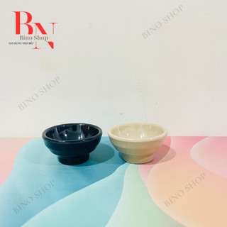 Chén Chấm Nhựa Melamine Màu Nâu-Đen