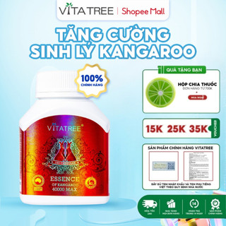 Tăng cường sinh lý Vitatree Essence Of Kangaroo 40000 Max Úc nam giới bổ sung vitamin khoáng chất phái mạnh 100 viên