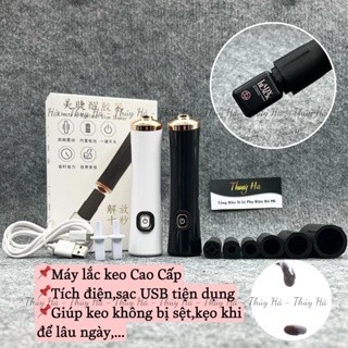 (Loại 1) Máy lắc keo nối mi Tích Điện_lắc mực phun xăm_SẠC USB TIỆN LỢI_giúp lắc đều keo_THÚY HÀ