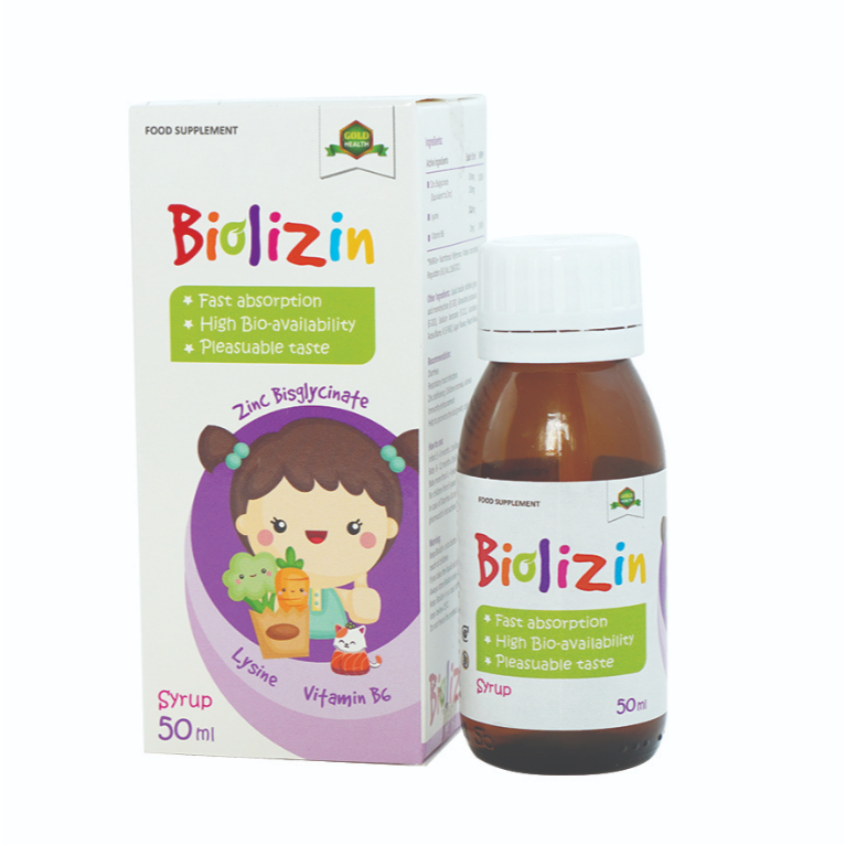 Kẽm Biolizin - Bổ sung Kẽm, Lysine và vitamin B6 cho trẻ từ 3 tháng tuổi