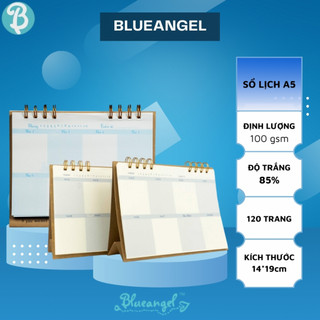 Sổ lịch để bàn A5 Blueangel 120 trang, ruột kế hoạch tuần, định lượng 100gsm, không ghi năm WIK-LM