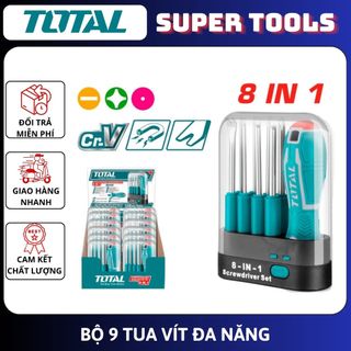 Đồ nghề total bộ 9 tua vít đa năng tht250906