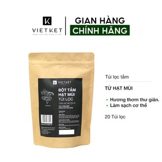 Bột tắm hạt mùi túi lọc vietket 20 gói - làm sạch, mềm da, hương thơm nhẹ nhàng thư giãn