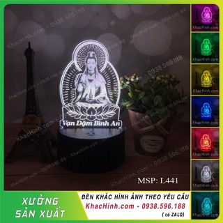 Đèn trang trí táp lô xe ô tô kt , đèn thờ mẹ quan âm - vạn dặm bình an để táp lô xe ô tô