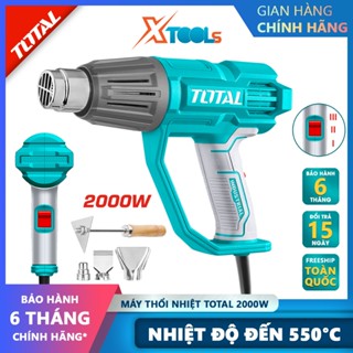 Máy khò nhiệt TOTAL TB20078 Máy khò màng co 2000W, full phụ kiện dùng để dán decal, dán film, máy thổi hơi nóng