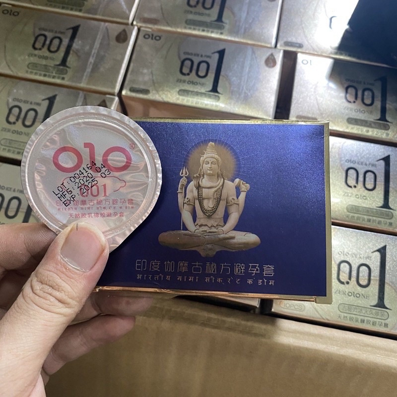 Bao Cao Su Kd-tg Olo Gama Xanh, Bcs Siêu Mỏng, Size 52mmm, Ôm Sát, Nhiều Gel Bôi Trơn