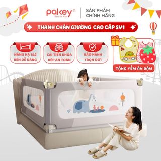 Thanh Chắn giường Cho Bé Pakey Bản Đặc Biệt PREMIUM 2024, Thanh Chặn Giường Nâng Hạ 1&2 Bên Tiện Lợi, Cải Tiến Hoàn Hảo