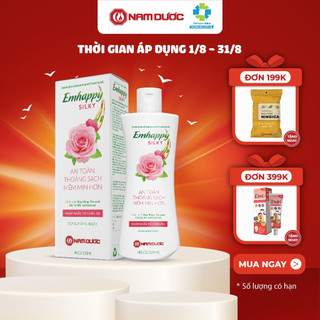 Dung dịch vệ sinh phụ nữ Emhappy Nam Dược hương hoa hồng chai 120ml