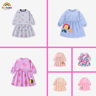 BST Váy thu đông họa tiết, màu sắc tươi sáng cho bé, bé gái từ 2-7 tuổi P1 - TOPZKIDS