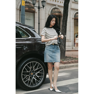 Rubies váy jeans ngắn lou skirt