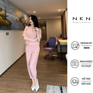 Áo vest nữ, vest ngắn tay NKN Cameria màu hồng, thiết kế dáng croptop trẻ trung, chất liệu cao cấp.