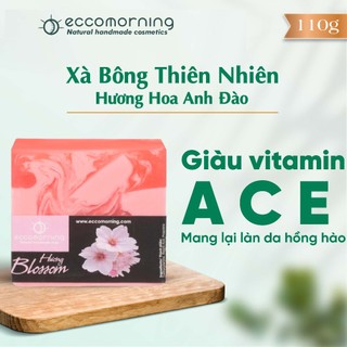Xà Bông Thiên Nhiên Handmade eccomorning Hình Vuông Hương Hoa Anh Đào - Blossom Soap
